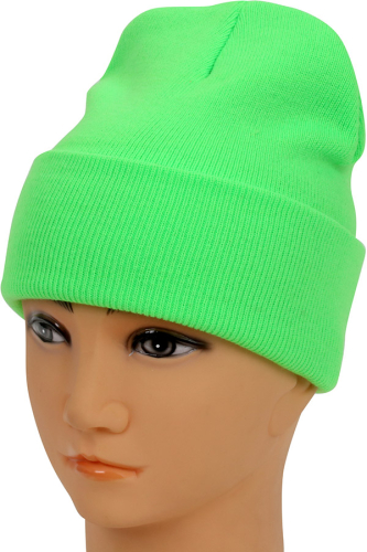 Voksen-hue, neon-grøn