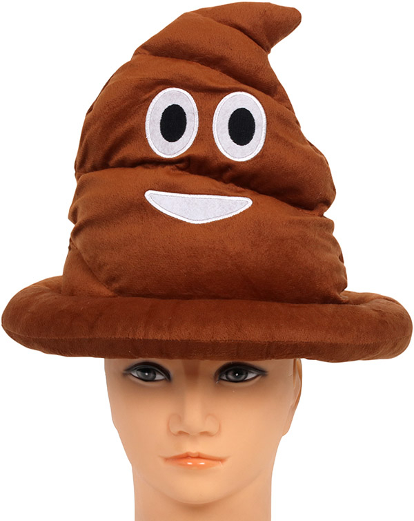 Shit smiley-hat, bæ-brun