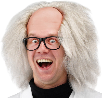 Gal professor-paryk, grå