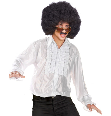 Disco-skjorte hvid, M/L