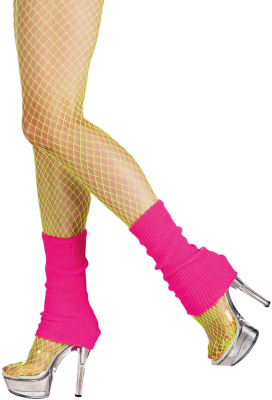 Benvarmere strik, neon-pink