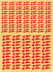 Stickers danske flag 2 ark
