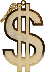 Dollar-tegn halskæde mega