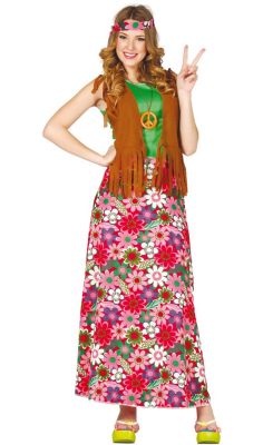 Happy Hippie kostume, XL