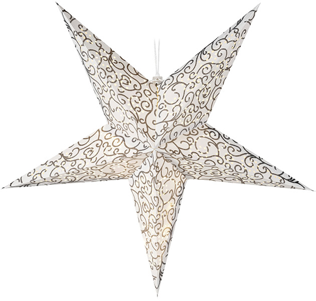 Julestjerne med lys 60 cm