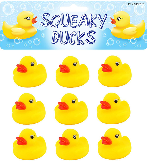 Badeand 5 cm med piv 9-pak