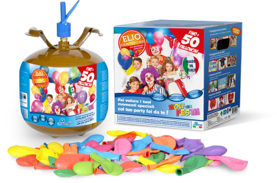 Helium-kit til 50 balloner